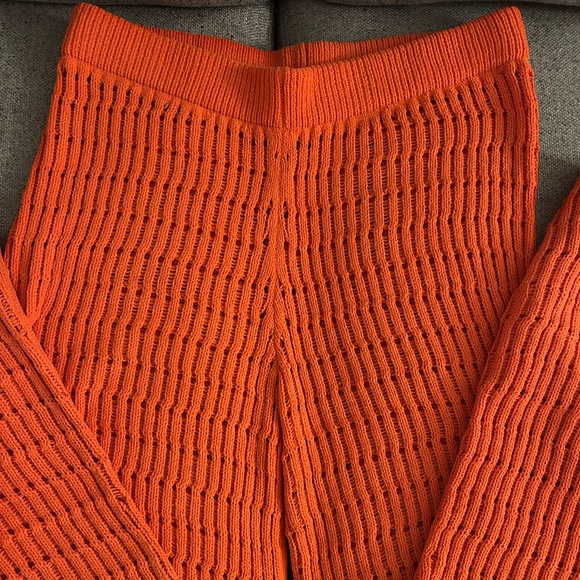 Zara Orange Knit Pants - Picture 5 of 6